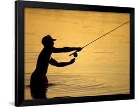 Fly Fisherman in the Florida Keys, Florida, USA-null-Framed Photographic Print