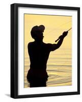 Fly Fisherman in the Florida Keys, Florida, USA-null-Framed Photographic Print