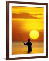 Fly Fisherman in the Florida Keys, Florida, USA-null-Framed Photographic Print