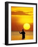 Fly Fisherman in the Florida Keys, Florida, USA-null-Framed Photographic Print