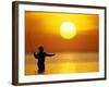 Fly Fisherman in the Florida Keys, Florida, USA-null-Framed Photographic Print