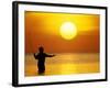 Fly Fisherman in the Florida Keys, Florida, USA-null-Framed Photographic Print