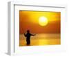 Fly Fisherman in the Florida Keys, Florida, USA-null-Framed Photographic Print