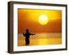 Fly Fisherman in the Florida Keys, Florida, USA-null-Framed Photographic Print