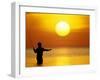 Fly Fisherman in the Florida Keys, Florida, USA-null-Framed Photographic Print