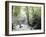 Fly Fisherman Near a Stone Bridge-null-Framed Photographic Print