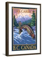 Fly Fisherman - The Cariboo, BC, Canada-Lantern Press-Framed Art Print