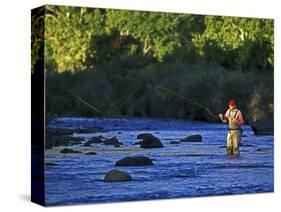 Fly Fisherman, USA-null-Stretched Canvas