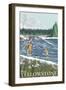 Fly Fisherman, West Yellowstone, Montana-Lantern Press-Framed Art Print