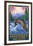 Fly Fisherman - Whidbey Island, Washington-Lantern Press-Framed Art Print