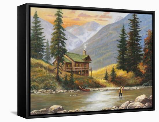 Fly Fisherman-John Zaccheo-Framed Stretched Canvas