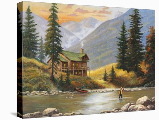 Fly Fisherman-John Zaccheo-Stretched Canvas