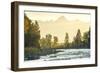 Fly Fisherwoman and Fisherman Casting and Fishing on River, British Colombia, B.C., Canada-Peter Adams-Framed Photographic Print