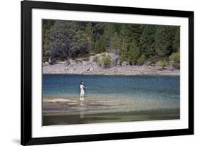 Fly Fishing at the Limay River in the Lake District, Patagonia, Argentina, South America-Yadid Levy-Framed Photographic Print