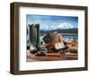 Fly Fishing Equipment on Deck-null-Framed Art Print