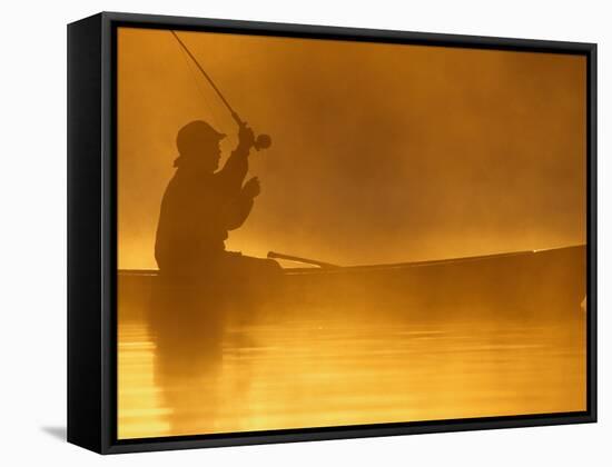 Fly Fishing from a Canoe-Richard Hamilton Smith-Framed Stretched Canvas