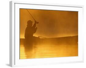 Fly Fishing from a Canoe-Richard Hamilton Smith-Framed Photographic Print