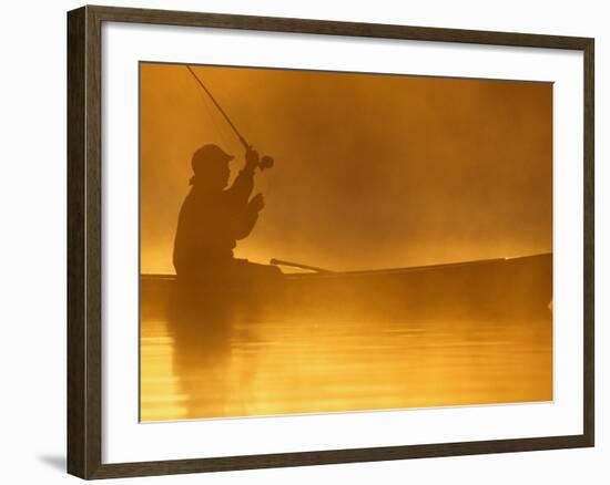 Fly Fishing from a Canoe-Richard Hamilton Smith-Framed Photographic Print