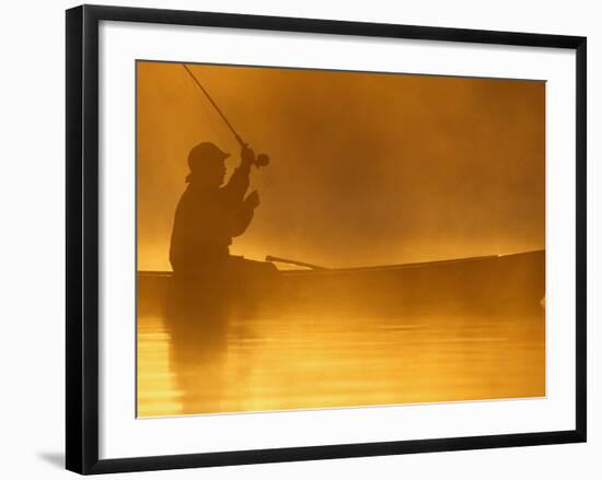 Fly Fishing from a Canoe-Richard Hamilton Smith-Framed Photographic Print