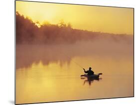 Fly-fishing in Lake Muskoka, Ontario-Henry Georgi-Mounted Photographic Print