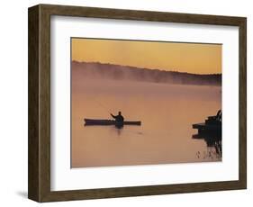 Fly-fishing in Lake Muskoka-Henry Georgi-Framed Photographic Print