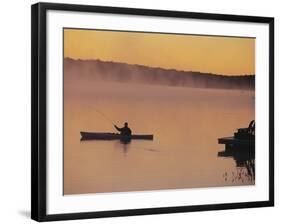 Fly-fishing in Lake Muskoka-Henry Georgi-Framed Photographic Print