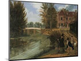 Fly Fishing in the River Lee Near the Ferry Boat Inn-James Pollard-Mounted Giclee Print