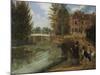 Fly Fishing in the River Lee Near the Ferry Boat Inn-James Pollard-Mounted Giclee Print