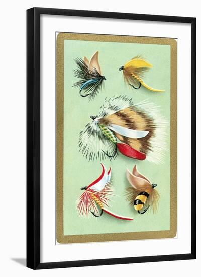 Fly Fishing Lures-null-Framed Art Print