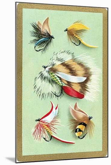 Fly Fishing Lures-null-Mounted Art Print