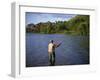 Fly Fishing on the River Dee, Grampians, Scotland, United Kingdom, Europe-Groenendijk Peter-Framed Photographic Print