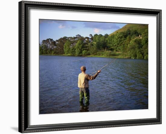 Fly Fishing on the River Dee, Grampians, Scotland, United Kingdom, Europe-Groenendijk Peter-Framed Photographic Print