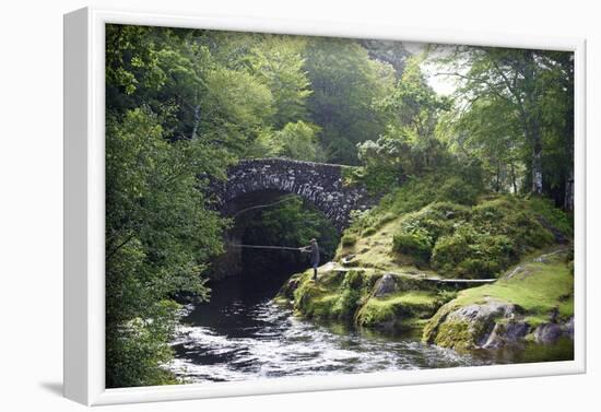 Fly Fishing on the River Shiel, Near Acharacle, Invernesshire, Scotland, United Kingdom, Europe-Duncan Maxwell-Framed Photographic Print