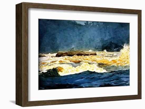 Fly Fishing Saguenay-Winslow Homer-Framed Giclee Print