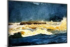 Fly Fishing Saguenay-Winslow Homer-Mounted Giclee Print