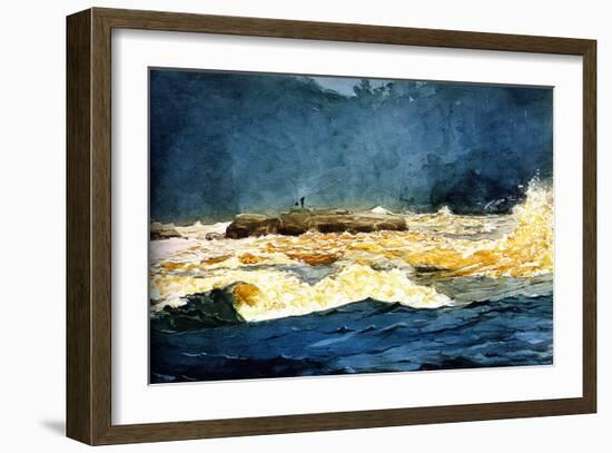 Fly Fishing Saguenay-Winslow Homer-Framed Giclee Print