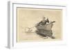 Fly Fishing, Saranac Lake, 1889 (Etching & Aquatint on Beige Wove Paper)-Winslow Homer-Framed Giclee Print