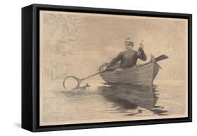 Fly Fishing, Saranac Lake, 1889-Winslow Homer-Framed Stretched Canvas