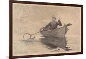Fly Fishing, Saranac Lake, 1889-Winslow Homer-Framed Giclee Print