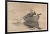 Fly Fishing, Saranac Lake, 1889-Winslow Homer-Framed Giclee Print