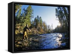 Fly-fishing the Jocko River, Montana, USA-Chuck Haney-Framed Stretched Canvas