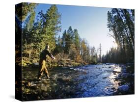 Fly-fishing the Jocko River, Montana, USA-Chuck Haney-Stretched Canvas