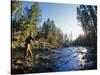 Fly-fishing the Jocko River, Montana, USA-Chuck Haney-Stretched Canvas