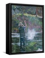 Fly Fishing-Rosemary Lowndes-Framed Stretched Canvas