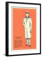 Fly Front Single-Breasted Overcoat-null-Framed Art Print