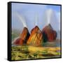 Fly Geyser In the Black Rock Desert, Nevada, USA-Keith Kent-Framed Stretched Canvas