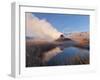 Fly Geyser with Snow Capped Granite Range in the Black Rock Desert Near Gerlach, Nevada, USA-Chuck Haney-Framed Photographic Print