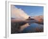 Fly Geyser with Snow Capped Granite Range in the Black Rock Desert Near Gerlach, Nevada, USA-Chuck Haney-Framed Photographic Print