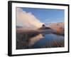 Fly Geyser with Snow Capped Granite Range in the Black Rock Desert Near Gerlach, Nevada, USA-Chuck Haney-Framed Photographic Print