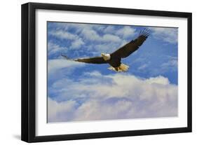 Fly High Bald Eagle-Jai Johnson-Framed Premium Giclee Print